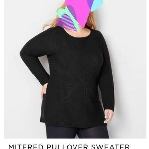Women's Avenue black Mitered stitch New sweater